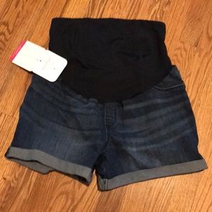 Maternity jean shorts